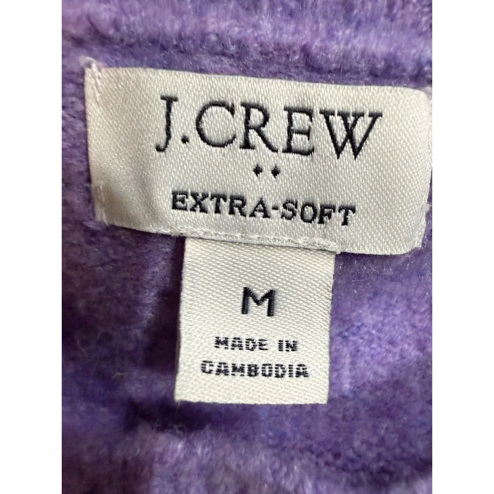 J. Crew Extra-Soft Purple Heathered Crewneck Pullover Sweater Womens Medium‎